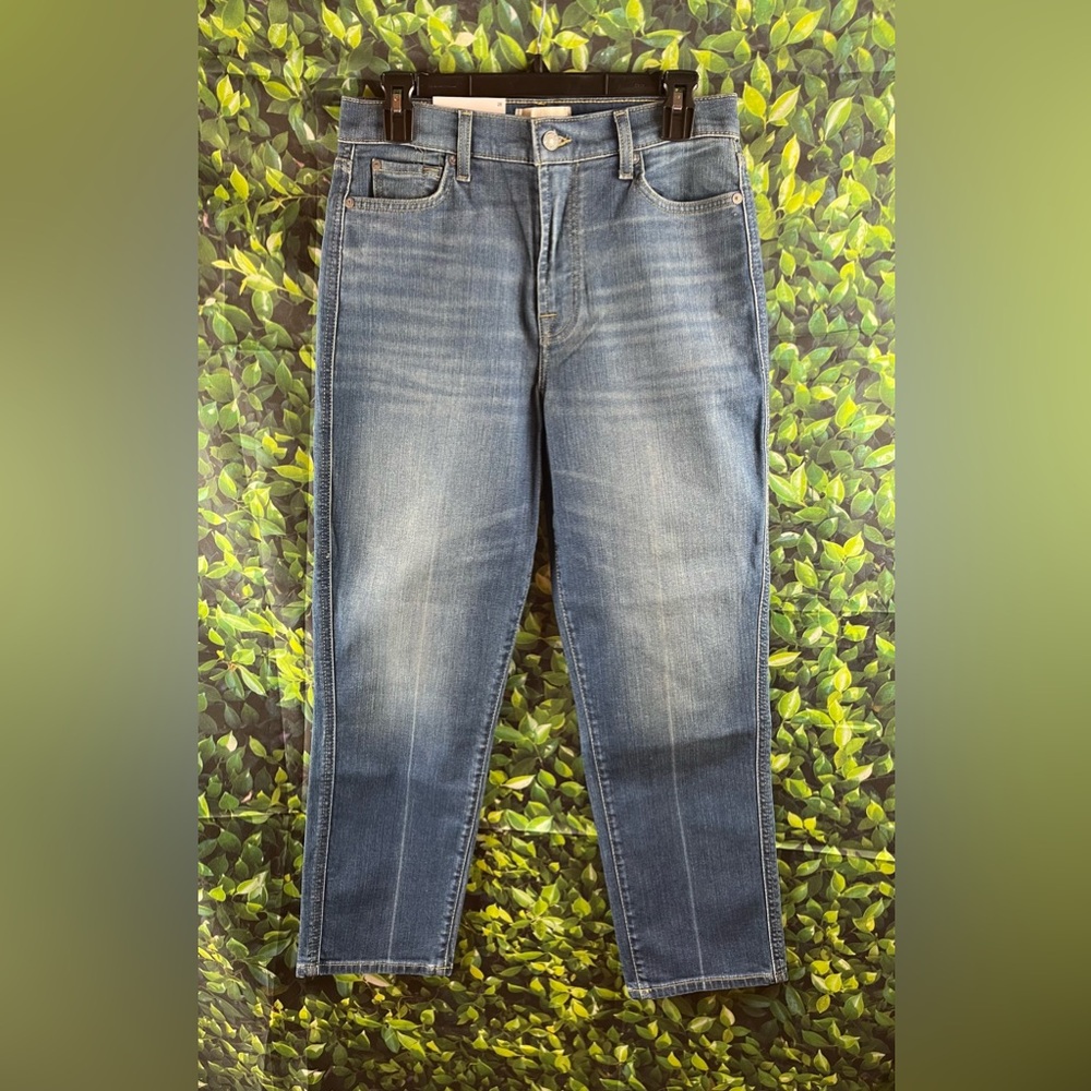 For All 7 Mankind Size:28  Women HW Cropped Straight  Blue Jeans